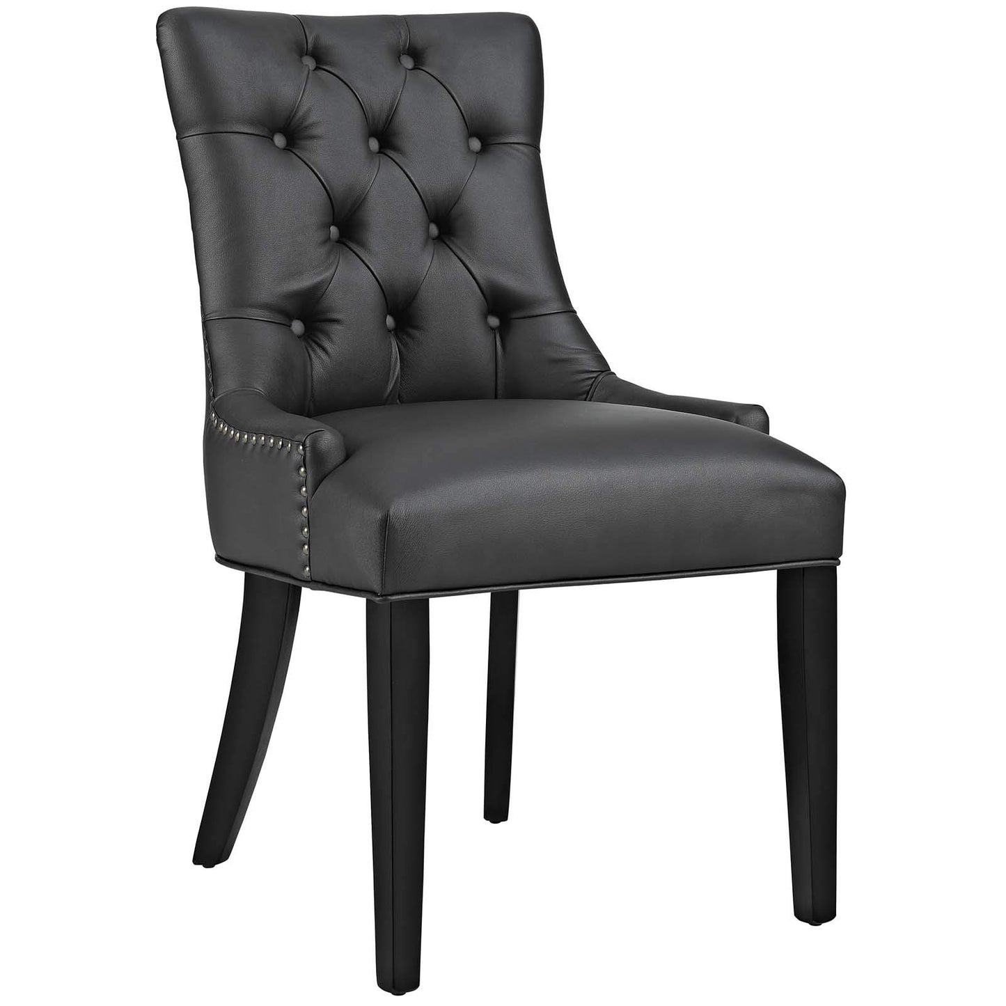 home office desk chairs | CasaFoyer Regent Dining Side Chair Set of 2 | Nostalgic Era Design | Tufted Buttons | Nailhead Trim | Vinyl Upholstery | Non-Marking Foot Caps | Tapered Wood Legs | casafoyer.myshopify.com