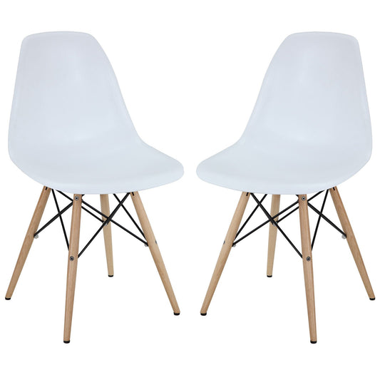 home office desk chairs | CasaFoyer Durable Molded Plastic Chairs | Flexible & Comfortable | Variety of Base Options | Ideal for Indoor/Outdoor Use | Enhance Home Decor | Set of 2 Wood Pyramid Side Chairs | casafoyer.myshopify.com