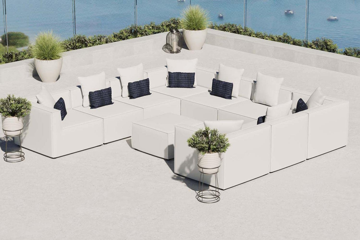 executive chairs | CasaFoyer Outdoor Patio Saybrook Upholstered 10-Piece Sectional Sofa | Comfortable & Stylish | UV-Resistant Fabric | Sturdy Aluminum Frame | Perfect for Outdoor Living & Entertaining | casafoyer.myshopify.com