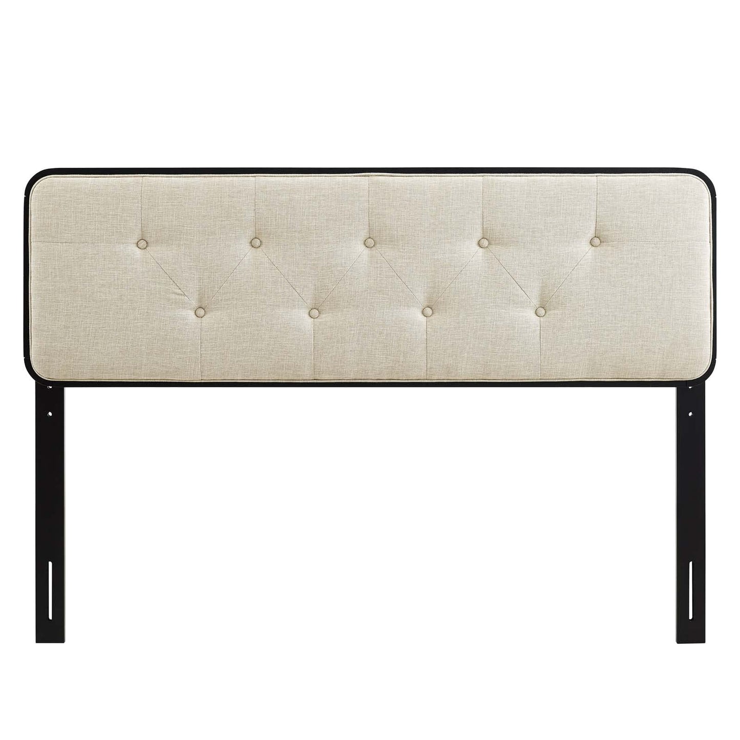 Bed | CasaFoyer Collins Tufted Wood Queen Headboard | Retro Style | Organic Aesthetics | Wood Grain Frame | Interchangeable with Billie and Margo Bed Frames | Dense Foam Padding | Fabric Upholstery | Customizable | Assembly Required | casafoyer.myshopify.com