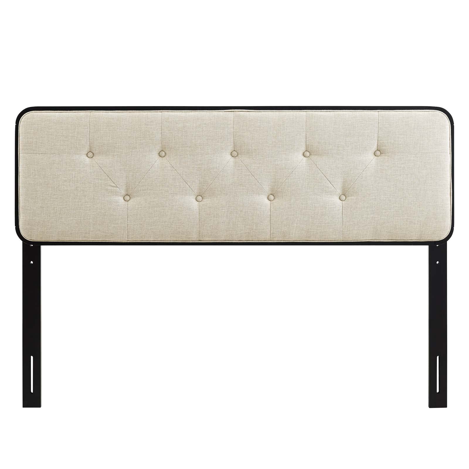 Bed | CasaFoyer Collins Tufted Wood Queen Headboard | Retro Style | Organic Aesthetics | Wood Grain Frame | Interchangeable with Billie and Margo Bed Frames | Dense Foam Padding | Fabric Upholstery | Customizable | Assembly Required | casafoyer.myshopify.com