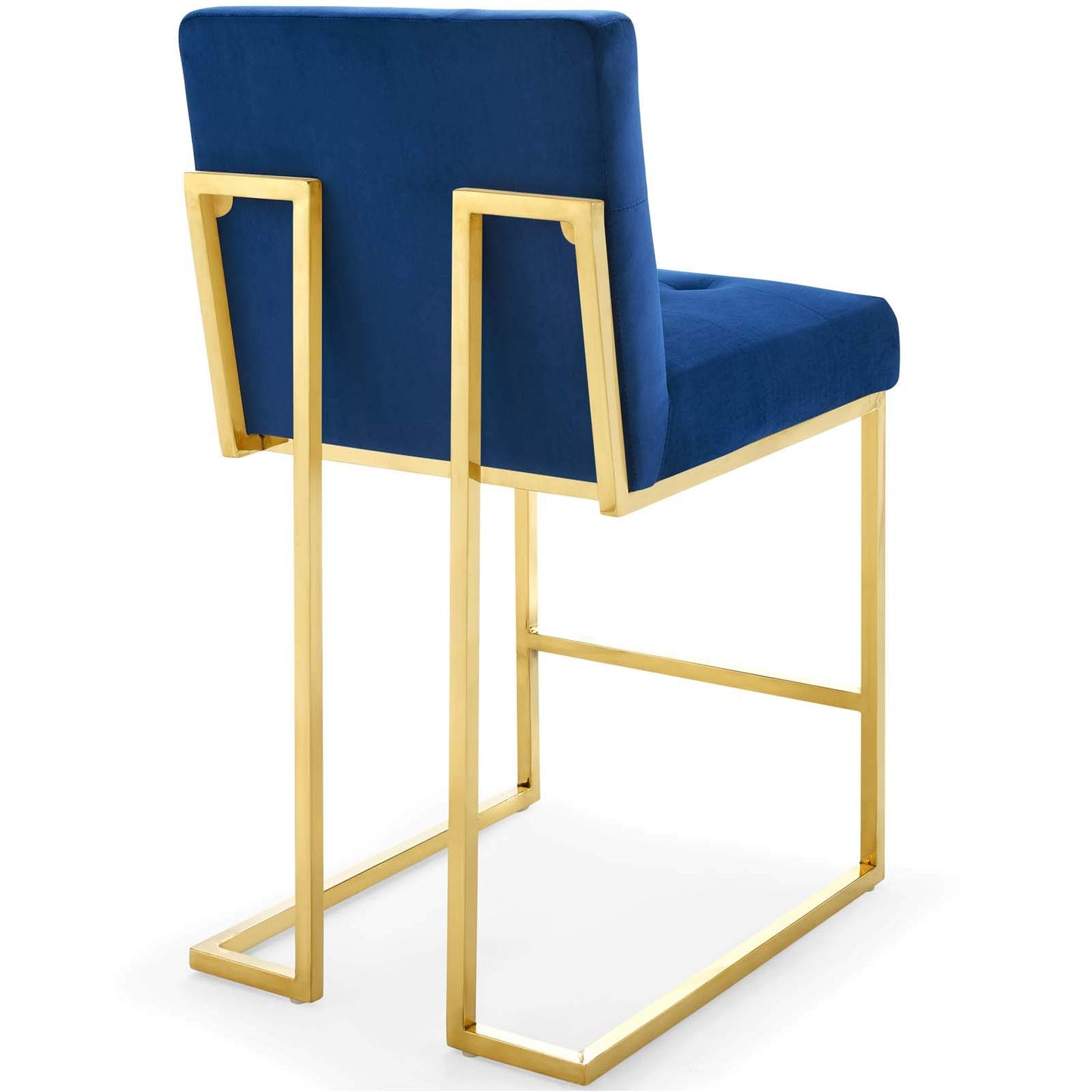 barstools | CasaFoyer Privy Counter Stool Set of 2 | Gold Stainless Steel Base | Performance Velvet Upholstery | No Assembly | 331 lbs Weight Capacity | casafoyer.myshopify.com