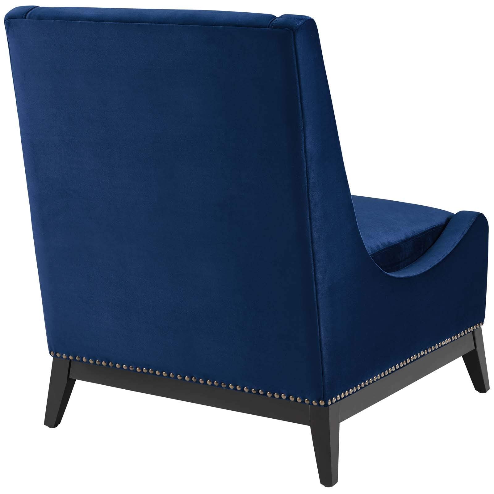 home office desk chairs | CasaFoyer Confident Accent Lounge Chair | Luxurious Velvet Upholstery | Nailhead Trim | Sinuous Spring Support | Removable Seat Cushion | Perfect for Living Rooms, Bedrooms, Home Offices | casafoyer.myshopify.com