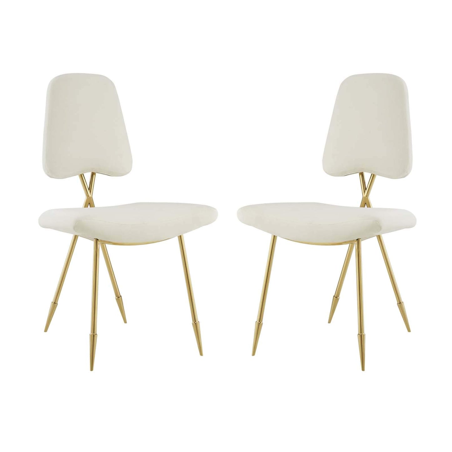 childrens table and chair sets | CasaFoyer Ponder Dining Side Chair Set of 2 | Velvet Upholstered | Gold Stainless Steel Frame | Mid-Century Legs | Comfortable & Elegant for Modern Decor | casafoyer.myshopify.com