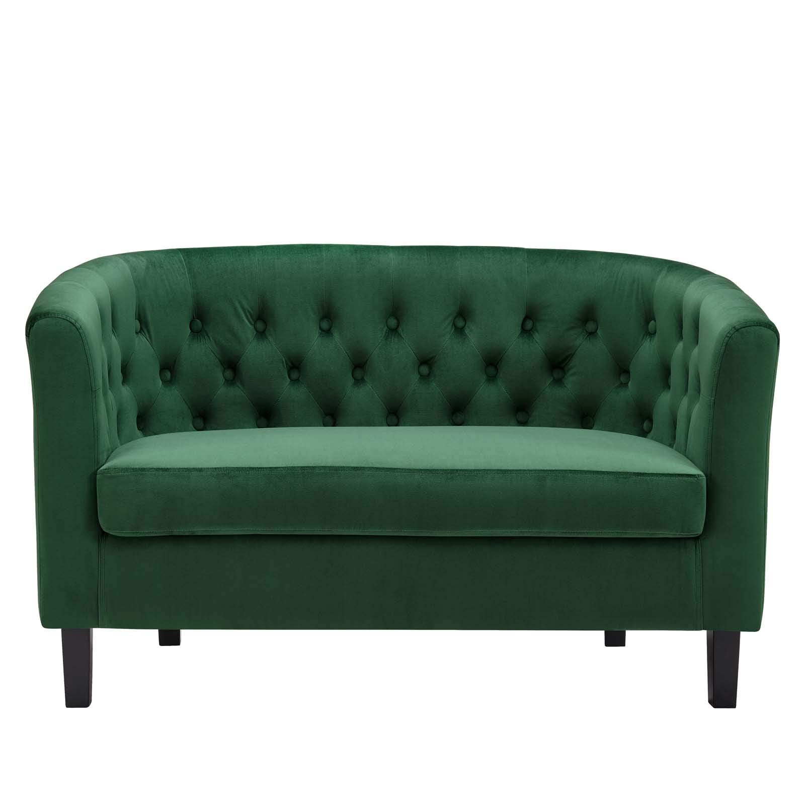 sofas | CasaFoyer Prospect Performance Velvet Loveseat | Classic Chesterfield Design | Button Tufting | Elegant Curves | Espresso Stained Wood Legs | Cozy Foam Padding | Stain-Resistant Upholstery | casafoyer.myshopify.com