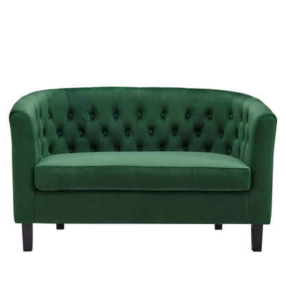 sofas | CasaFoyer Prospect Performance Velvet Loveseat | Classic Chesterfield Design | Button Tufting | Elegant Curves | Espresso Stained Wood Legs | Cozy Foam Padding | Stain-Resistant Upholstery | casafoyer.myshopify.com