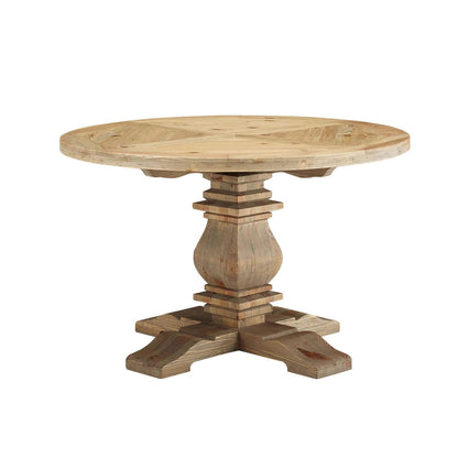patio dining tables | CasaFoyer Column Dining Table | Modern Farmhouse, Rustic, Industrial, or Ranch Style | Solid Pine Wood | 47 Round Top | Spacious & Elegant | Ideal for Everyday Meals or Special Occasions | casafoyer.myshopify.com