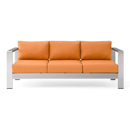 sofas | CasaFoyer Shore Outdoor Patio Aluminum Sofa | Durable | Easy to Clean | 900 lb Weight Capacity | 3-Seater | Stylish & Reliable | casafoyer.myshopify.com