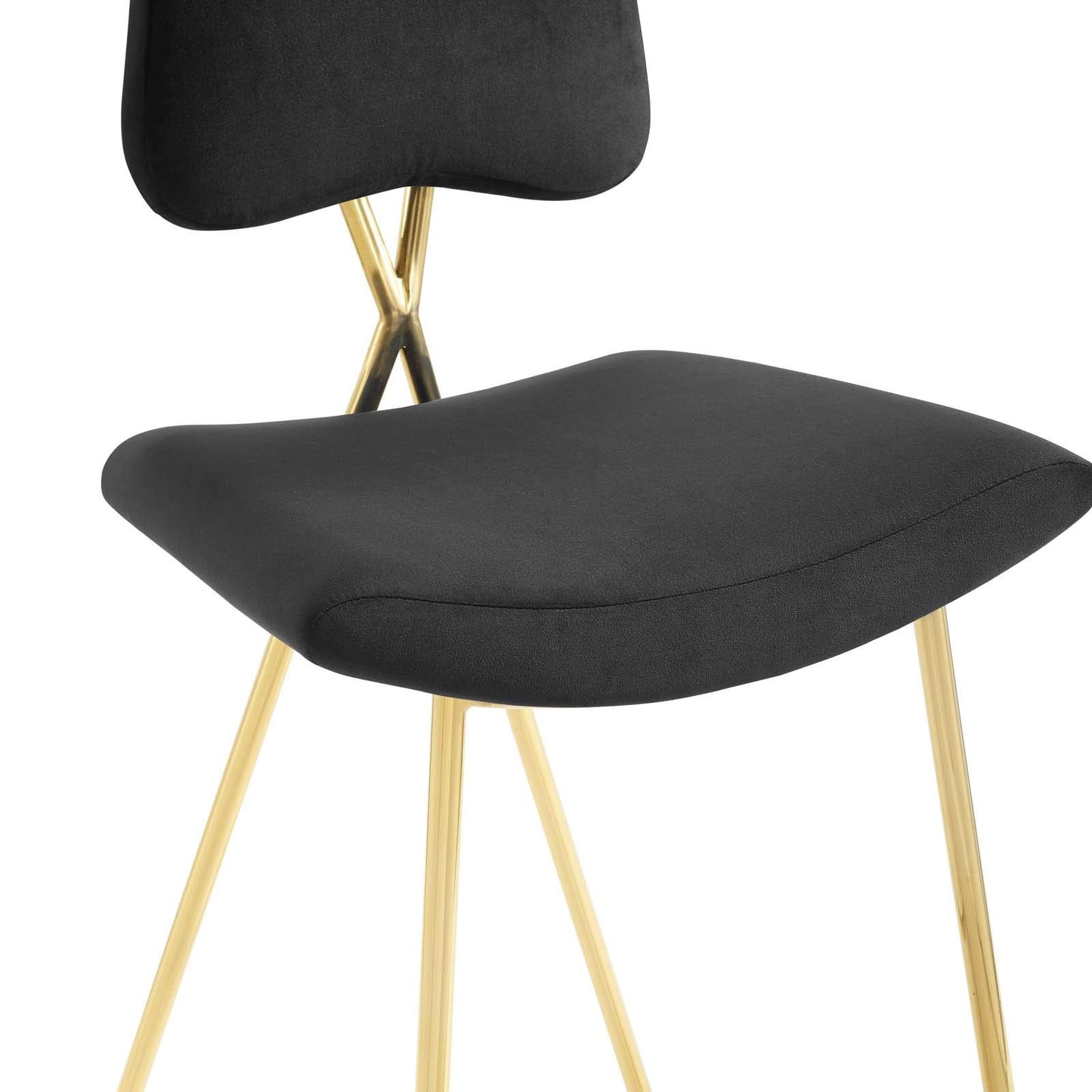 barstools | CasaFoyer Ponder Upholstered Performance Velvet Dining Room Counter Stool | Comfortable, Stylish, and Practical | Stain-Resistant Velvet Upholstery | Gold Stainless Steel Base | Set of 1 | casafoyer.myshopify.com