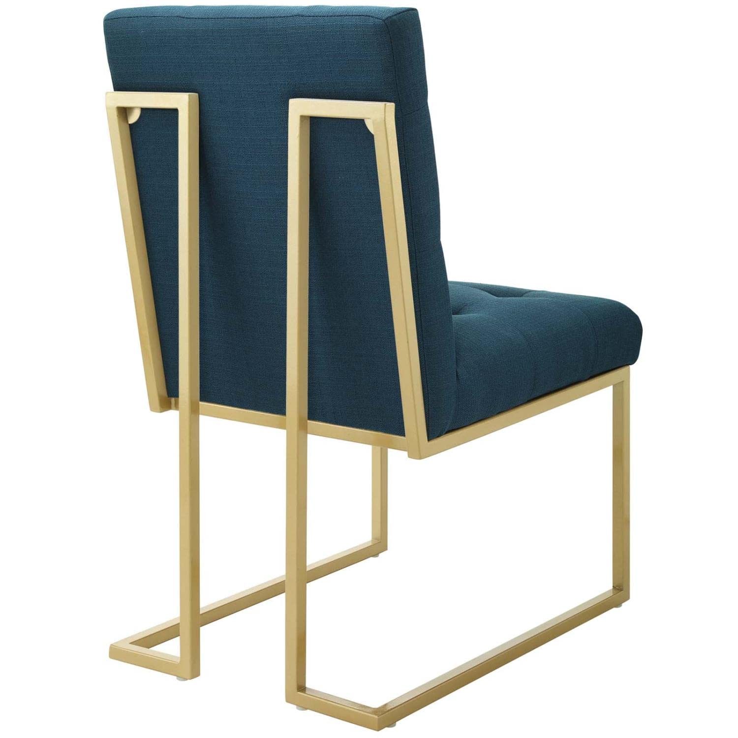 home office desk chairs | CasaFoyer Privy | Gold Stainless Steel Dining Chair | Art Deco Design | Polyester Upholstery | Gold Base | No Assembly | 331 lbs Weight Capacity | casafoyer.myshopify.com