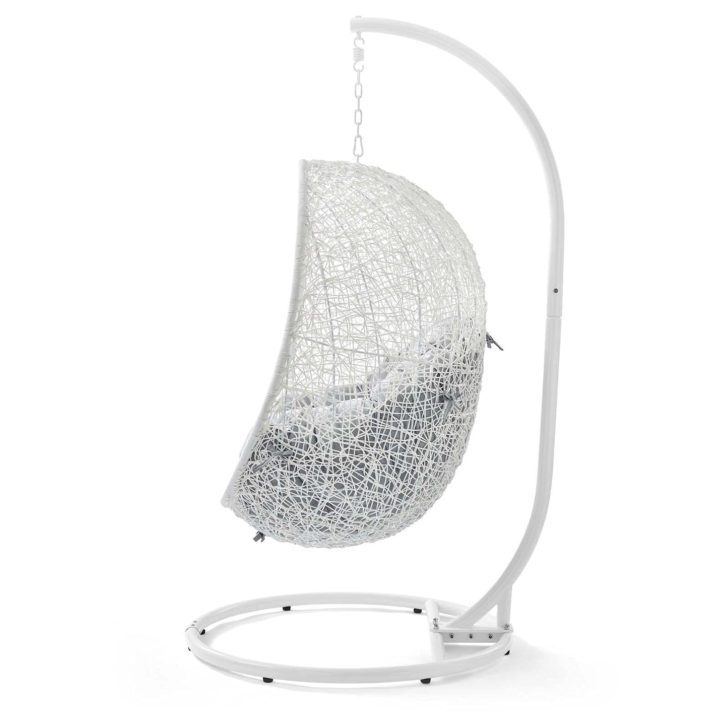 porch swings | Ergode Hide Swing Chair | All-Weather Sunbrella Cushion | Indoor/Outdoor Patio, Porch, Backyard, Poolside Decor | UV Resistant | White Gray | casafoyer.myshopify.com