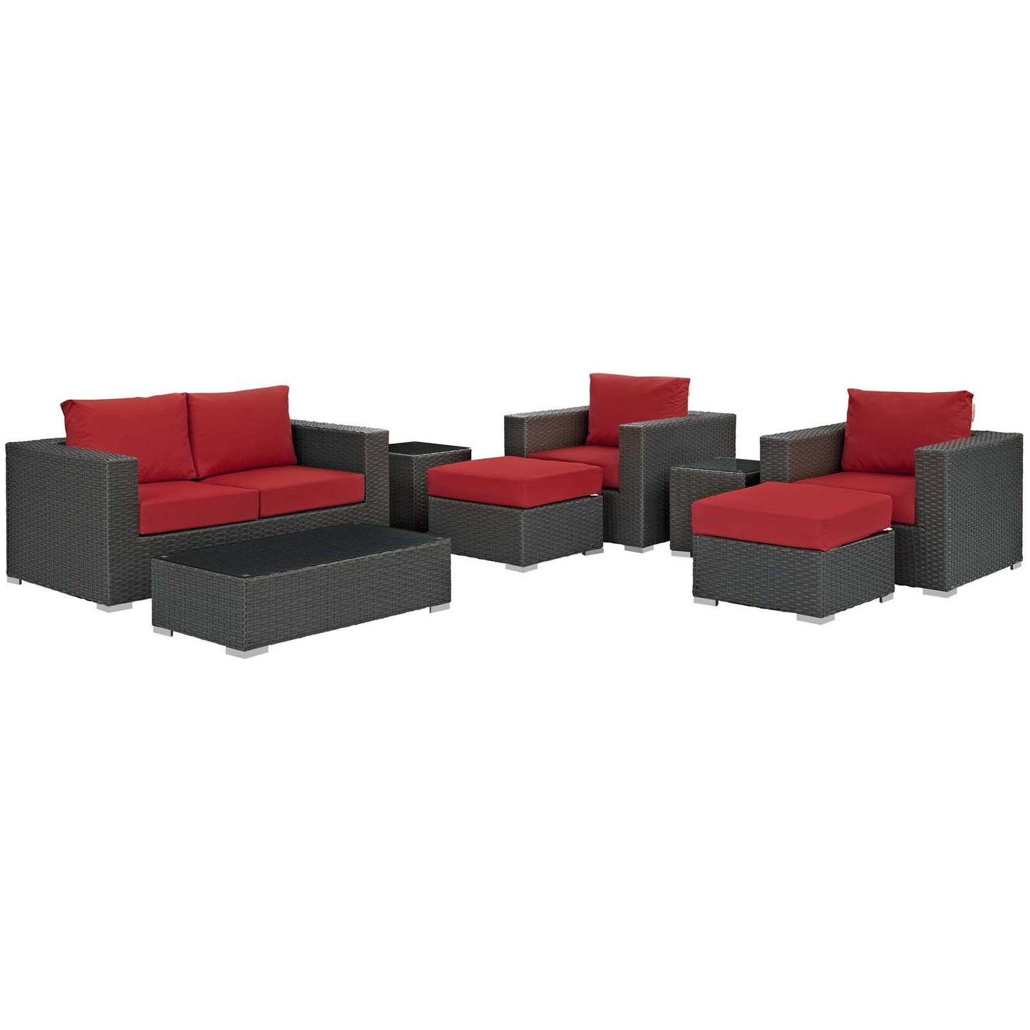 kitchen and dining room sets | CasaFoyer Sojourn Outdoor Patio Furniture Set | Sunbrella Cushions | Synthetic Rattan | UV Protection | Aluminum Frame | Coffee Table, Loveseat, Armchairs, Ottomans, Side Tables | casafoyer.myshopify.com