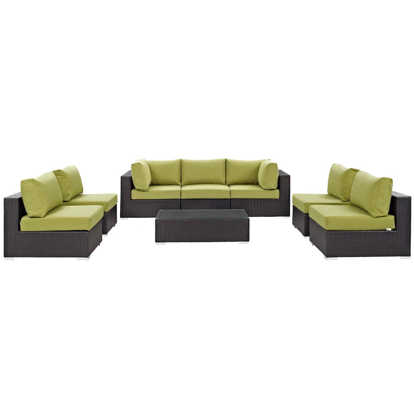 kitchen and dining room sets | CasaFoyer Convene Outdoor Sectional Set | Durable Rattan Weave | Weather-Resistant Cushions | 8-Piece Patio Furniture | casafoyer.myshopify.com