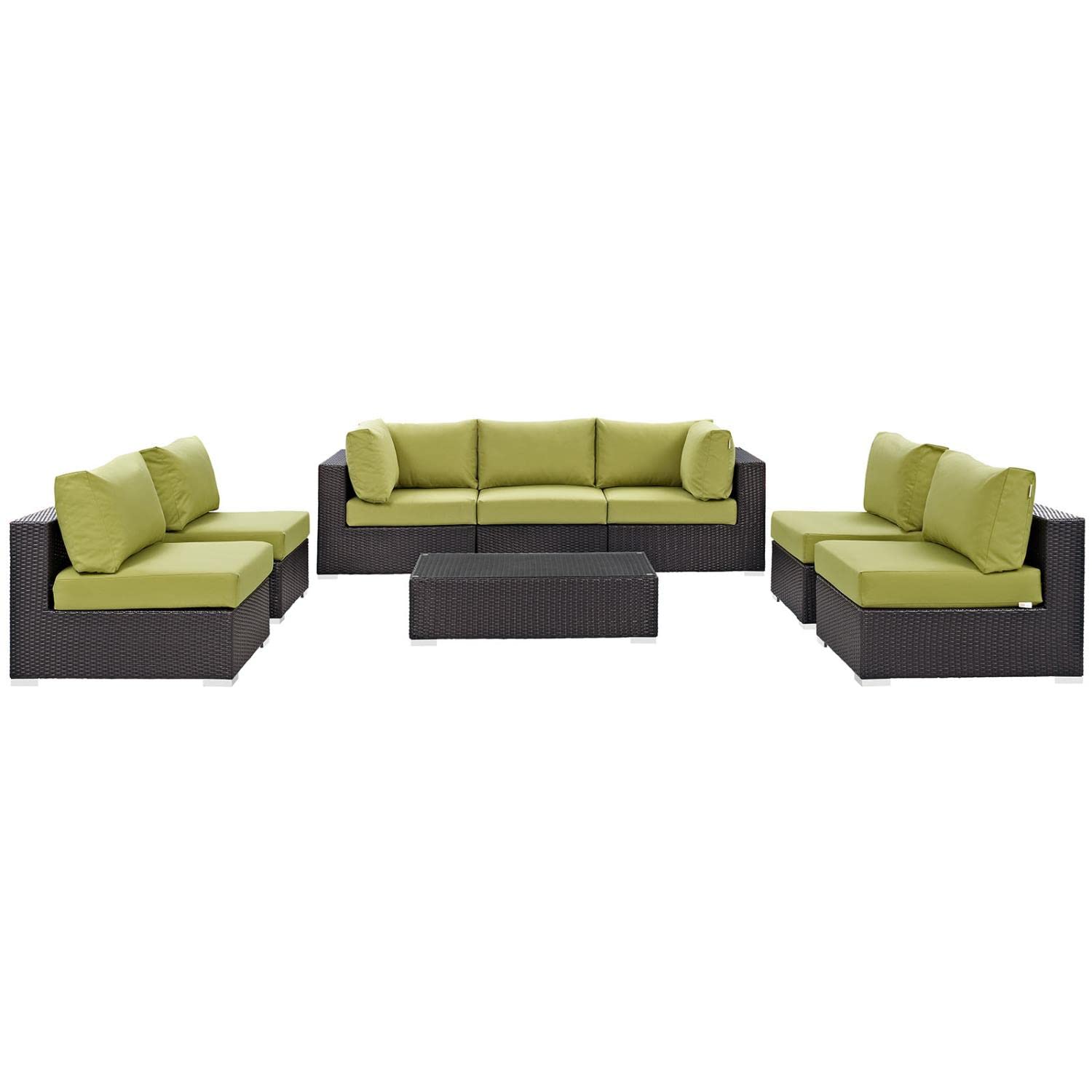 kitchen and dining room sets | CasaFoyer Convene Outdoor Sectional Set | Durable Rattan Weave | Weather-Resistant Cushions | 8-Piece Patio Furniture | casafoyer.myshopify.com