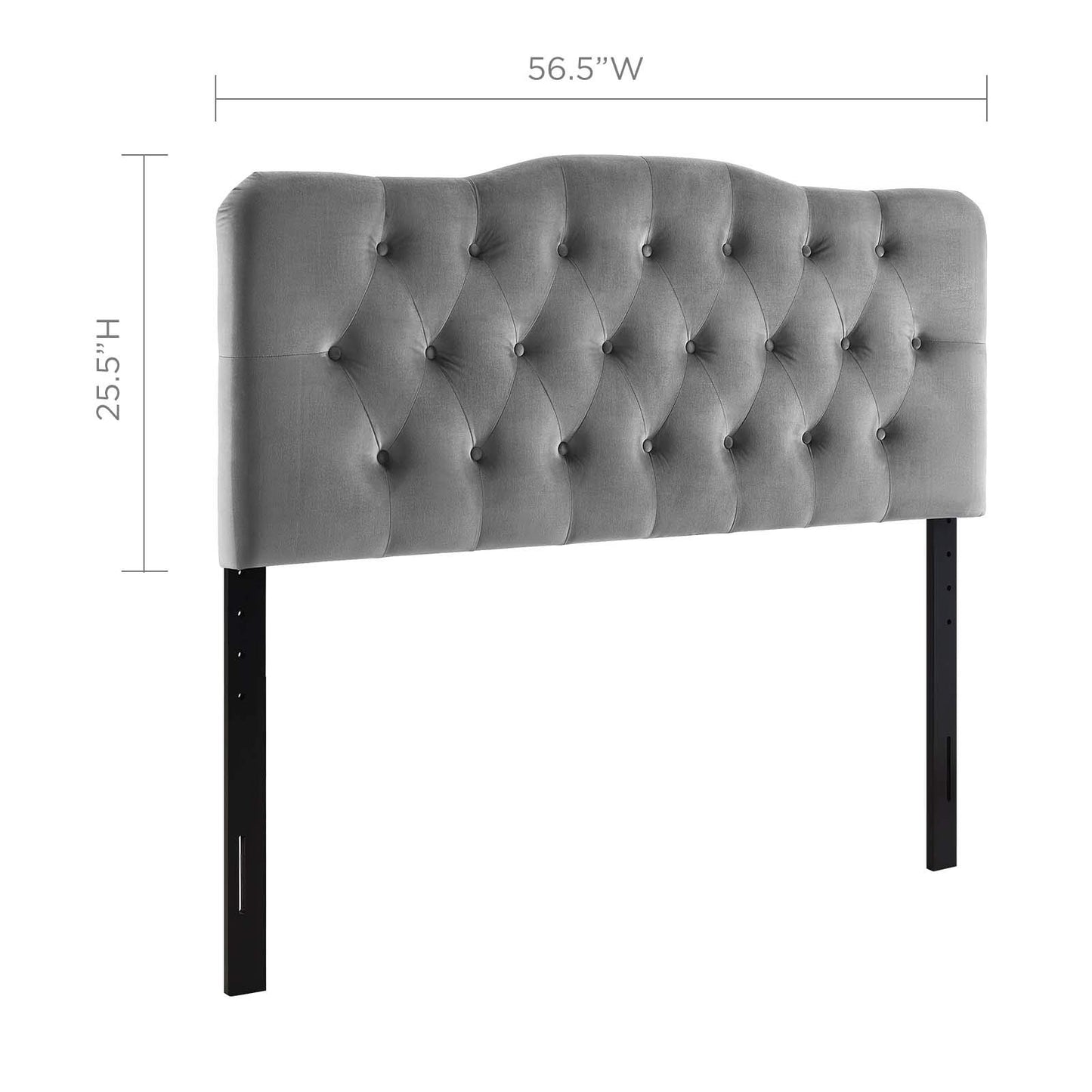 headboards | CasaFoyer Annabel Diamond Tufted Performance Velvet Full Headboard | Timeless Elegance | Vintage Glamour | Adjustable Height | Gray | casafoyer.myshopify.com