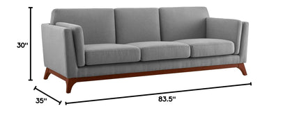 sofas | CasaFoyer Chance Upholstered Fabric Sofa | Timeless Mid-Century Charm | Sleek Design | Plush Comfort | Machine-Washable Covers | Solid Wood Frame | Versatile Seating | casafoyer.myshopify.com