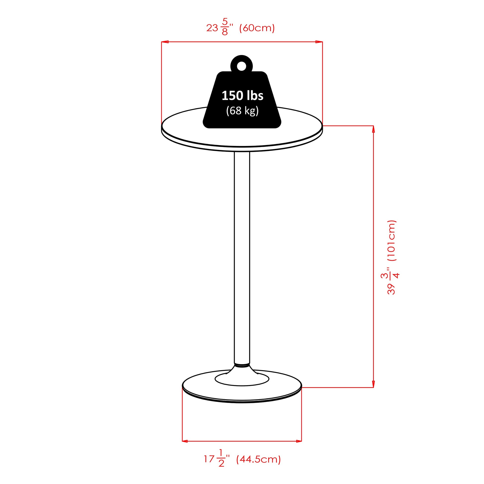 TABLE | Ergode  Wood Cora Pub Table | Stylish & Compact | Faux Marble Top | Black Base | Easy to Clean | Minimal Assembly | 23.6 Circumference | 39.76 H | casafoyer.myshopify.com