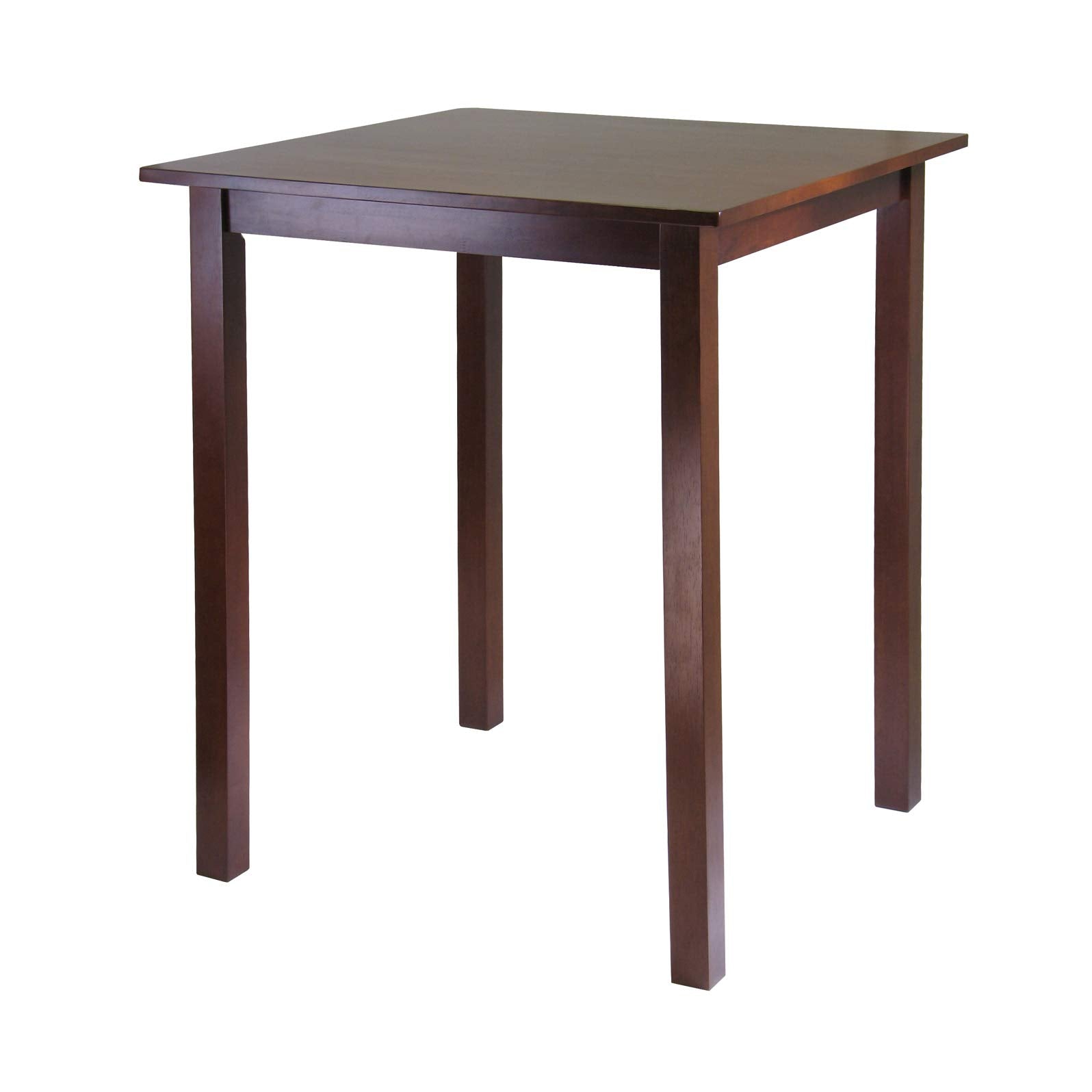 TABLE | Ergode  Wood Parkland High Dining Table | Compact & Timeless Design | Walnut Finish | Bar-Height Clearance | Solid Wood Construction | Easy Assembly | 33.86 W x 33.86 D x 38.98 H | casafoyer.myshopify.com