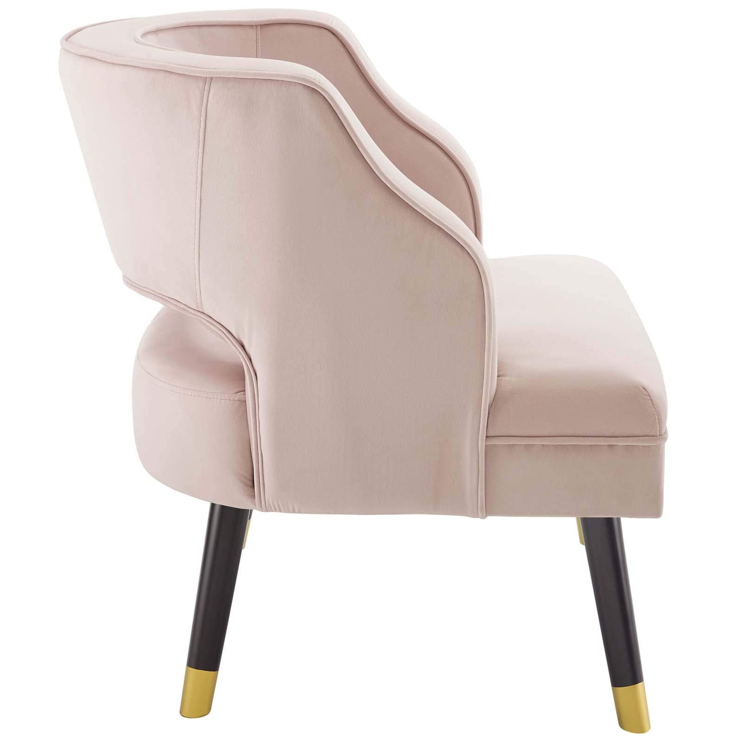 home office desk chairs | CasaFoyer Traipse Performance Velvet Armchair | Stylish Vintage Glamour Accent Chair | Button Tufting | Walnut Legs | Pink | casafoyer.myshopify.com