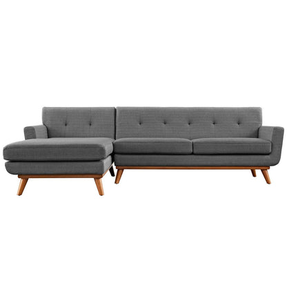 sofas | CasaFoyer Engage Living Room Set | Gently Curved Design | Dual Cushions | Upholstered Material | Visually Appealing Buttons | Solid Base | Left-Arm Chaise & Right-Arm Loveseat | casafoyer.myshopify.com