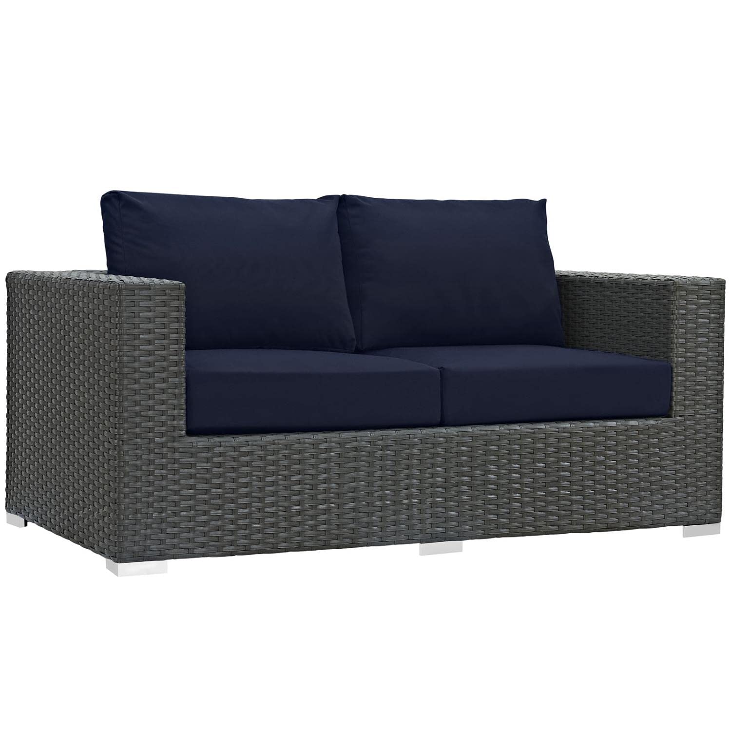Patio Furniture Sets | Sojourn Outdoor Patio Furniture Set | Sunbrella Cushions | Synthetic Rattan | UV Protection | Aluminum Frame | Coffee Table, Loveseat, Armchairs, Ottomans, Side Tables | casafoyer.myshopify.com