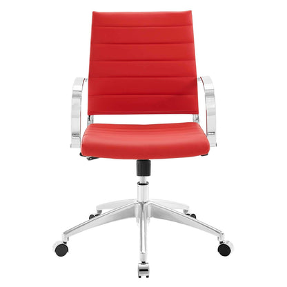 home office desk chairs | CasaFoyer Jive Mid Back Office Chair | Stylish & Functional | Faux Leather | Comfortable Seating | Adjustable Back | Chrome Base | Easy Mobility | casafoyer.myshopify.com