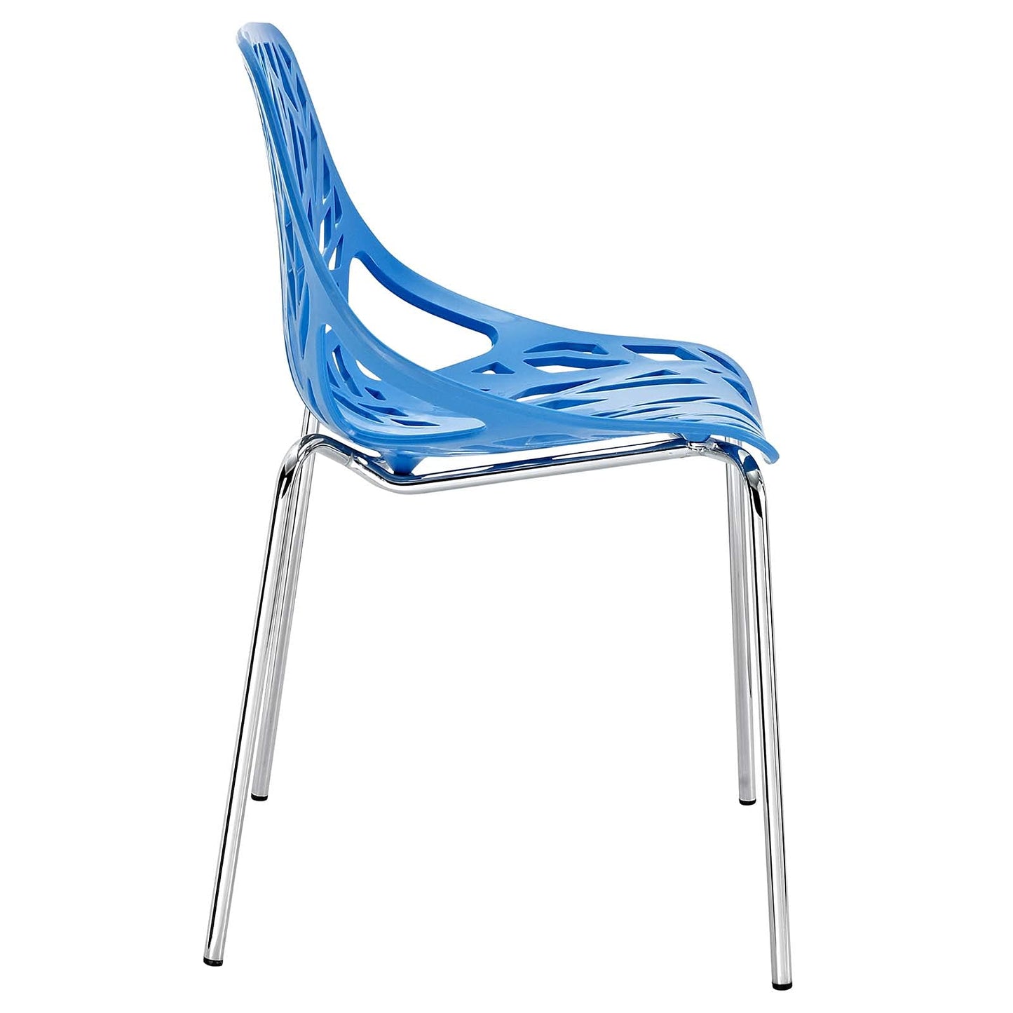 home office desk chairs | CasaFoyer Captivating Stencil Dining Chair Set of 4 | Enigmatic Forests & Nostalgic Melodies | Blue | casafoyer.myshopify.com
