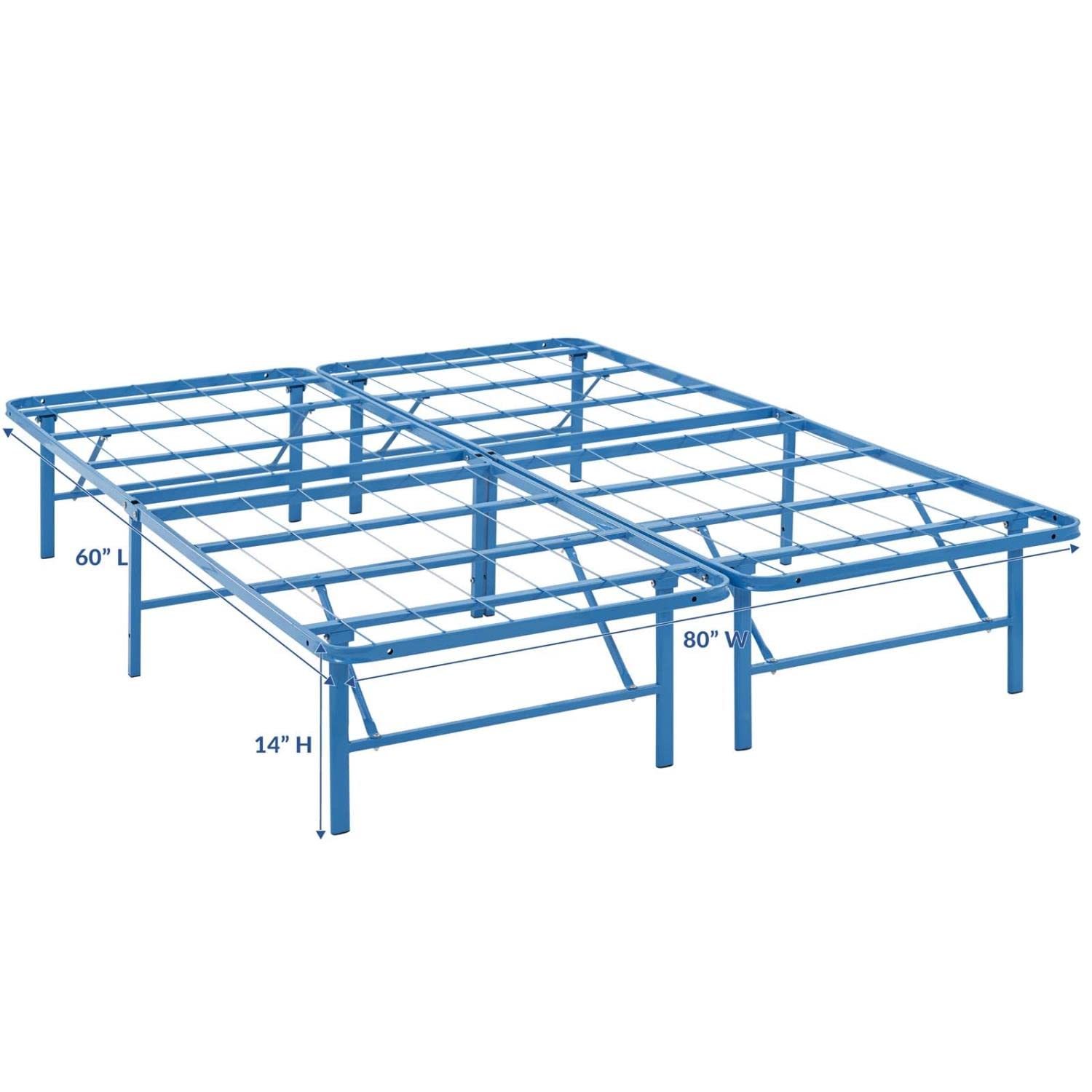 Bed | CasaFoyer Horizon Metal Bed Frame | Durable Stainless Steel | 14 Clearance | 1300 lbs Weight Capacity | Foldable Design | Non-Marking Foot Caps | Queen Size | casafoyer.myshopify.com