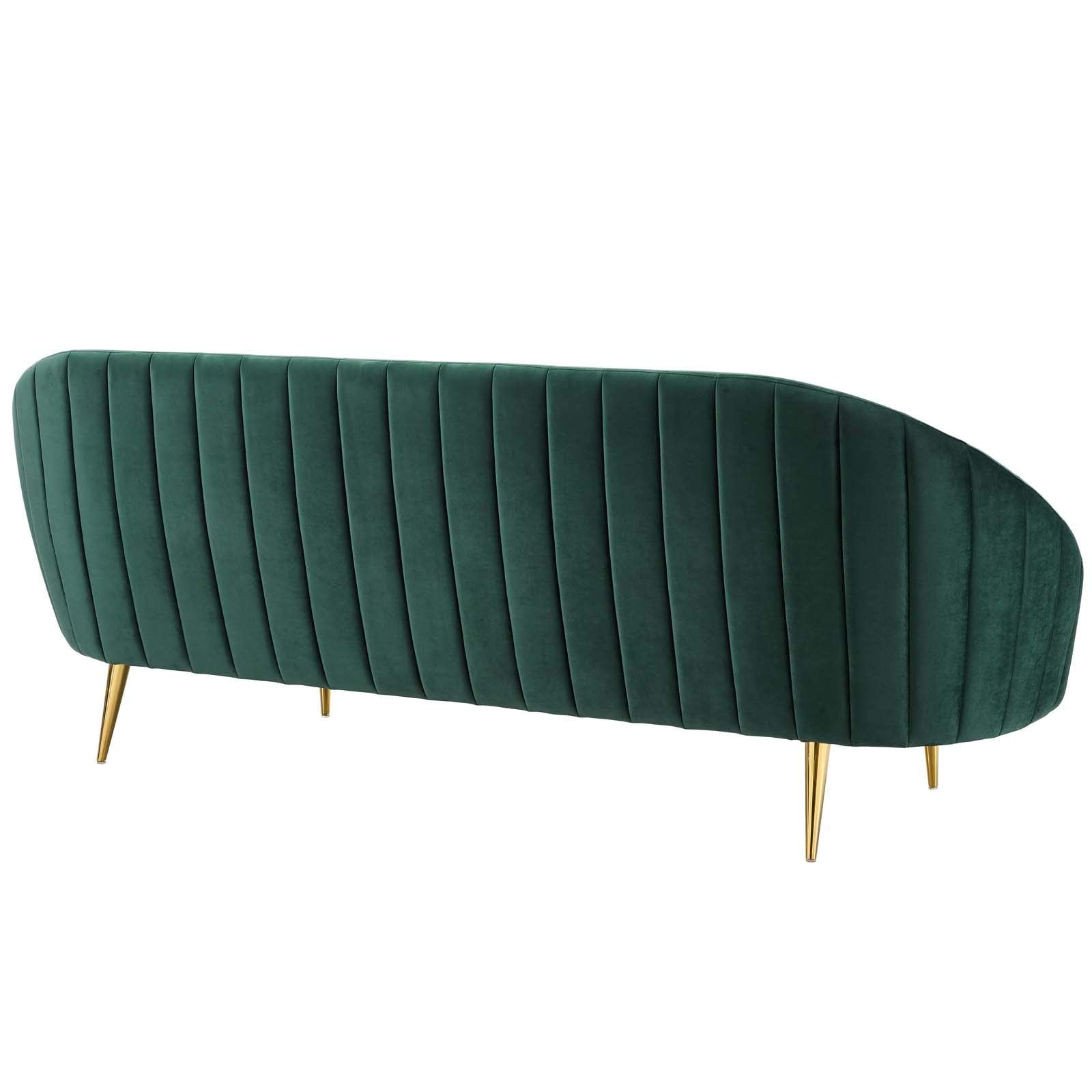 sofas | CasaFoyer Sublime Curve Back Sofa | Luxurious Performance Velvet Upholstery | Elegant Curved Design | Versatile Accent Couch | 900 lbs Weight Capacity | casafoyer.myshopify.com