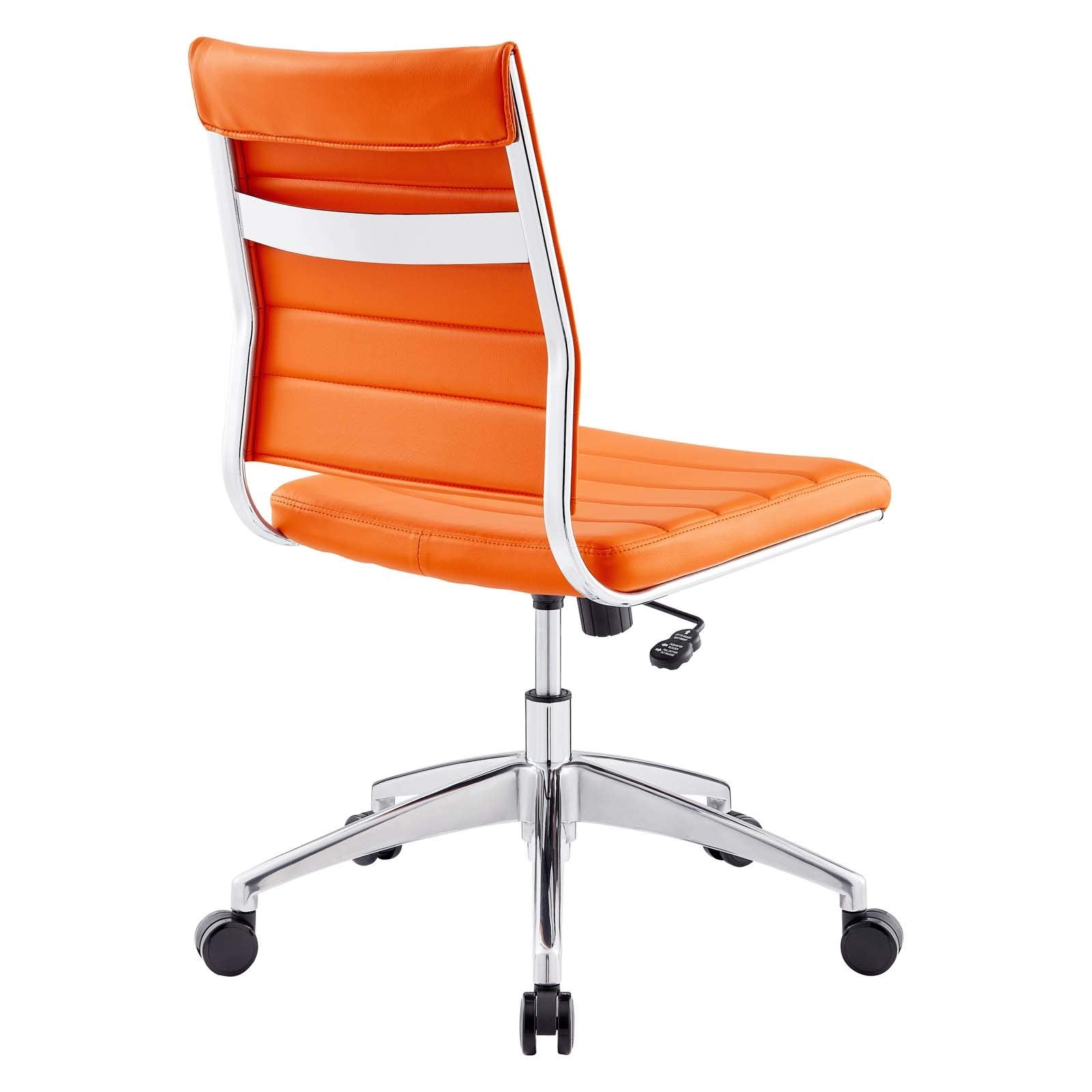 home office desk chairs | CasaFoyer Jive Mid Back Office Chair | Stylish & Functional | Armless Design | Orange | casafoyer.myshopify.com