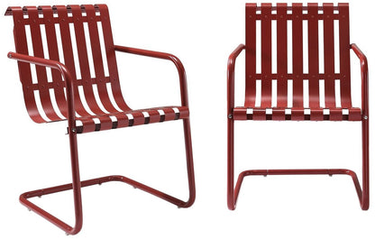 Chair | CasaFoyer Gracie Cantilevered Steel Chair | Minimalist Design | Weather Resistant | Ultimate Comfort | Red (2PC/1CARTON) | casafoyer.myshopify.com