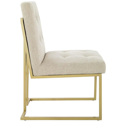 home office desk chairs | CasaFoyer Privy | Gold Stainless Steel Dining Accent Chair - Glamorous Art Deco Design | Polyester Upholstery | Elegant Geometric Base | No Assembly - 331 lbs Capacity | casafoyer.myshopify.com