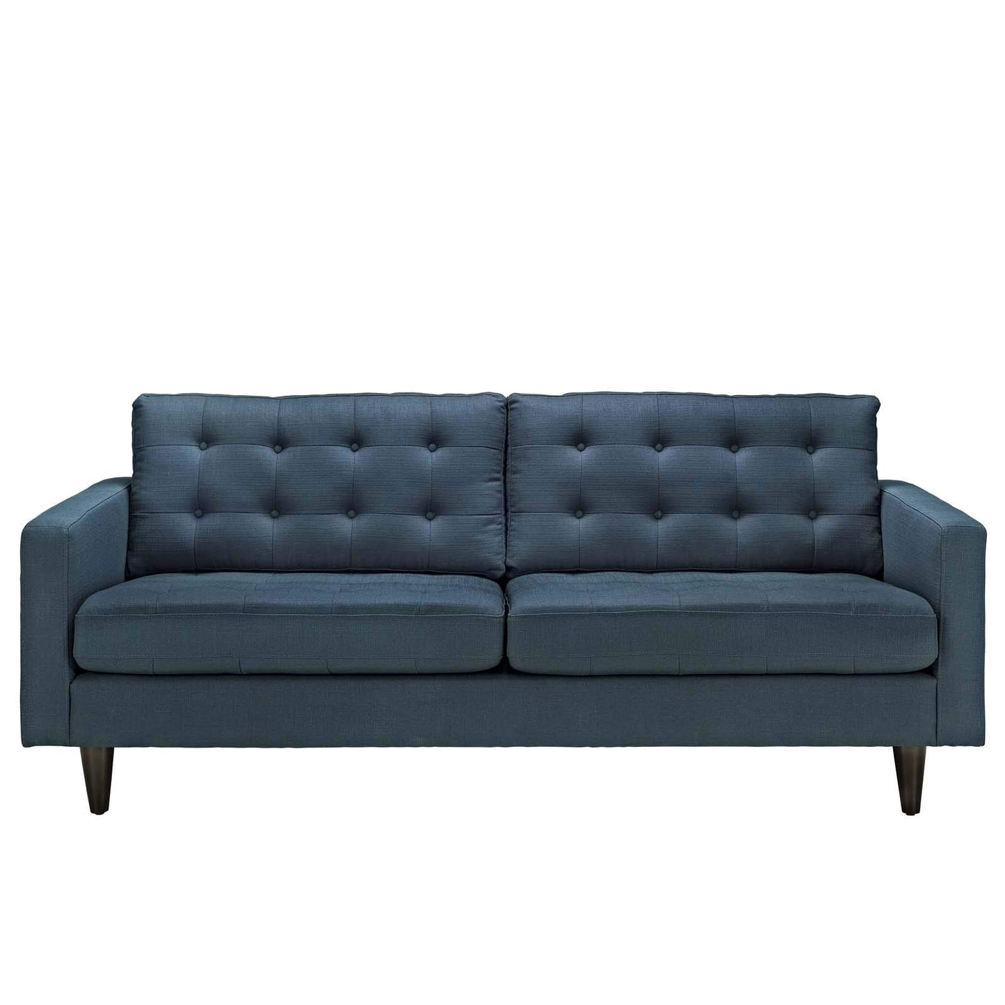 sofas | Empress Upholstered Sofa | Exquisite Design | Tufted Buttons | Luxurious Cushions | Elegant Armrests | Sturdy Wooden Legs | Bonded Leather Upholstery | casafoyer.myshopify.com