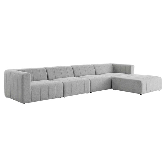 sofas | CasaFoyer Bartlett Upholstered Fabric 5-Piece Sectional Sofa | Retro Modern Style | Dense Foam Padding | Solid Wood Frame | Modular Connectors | Non-Marking Foot Caps | casafoyer.myshopify.com