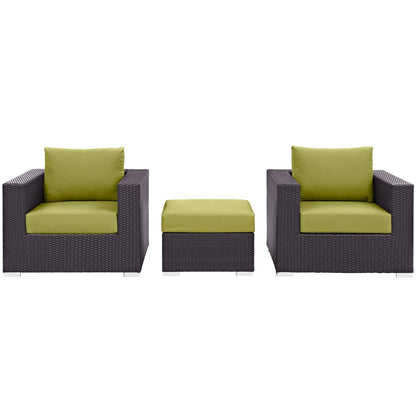 kitchen and dining room sets | CasaFoyer Convene Outdoor Sectional Set | Durable Rattan & Aluminum Frame | Weather-Resistant Cushions | Includes Ottoman & Armchairs | casafoyer.myshopify.com