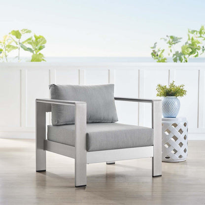 patio bistro sets | CasaFoyer Shore Outdoor Aluminum Armchair | Sturdy Frame | Weather-resistant Sunbrella Cushions | Ideal for Casual Gatherings | casafoyer.myshopify.com