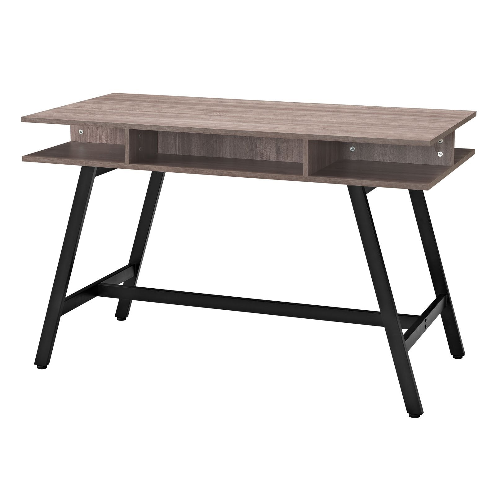 TABLE | Turnabout Desk | Modern Writing Table with Storage | Natural Wood Grain Finish | Adjustable Foot Glides | casafoyer.myshopify.com