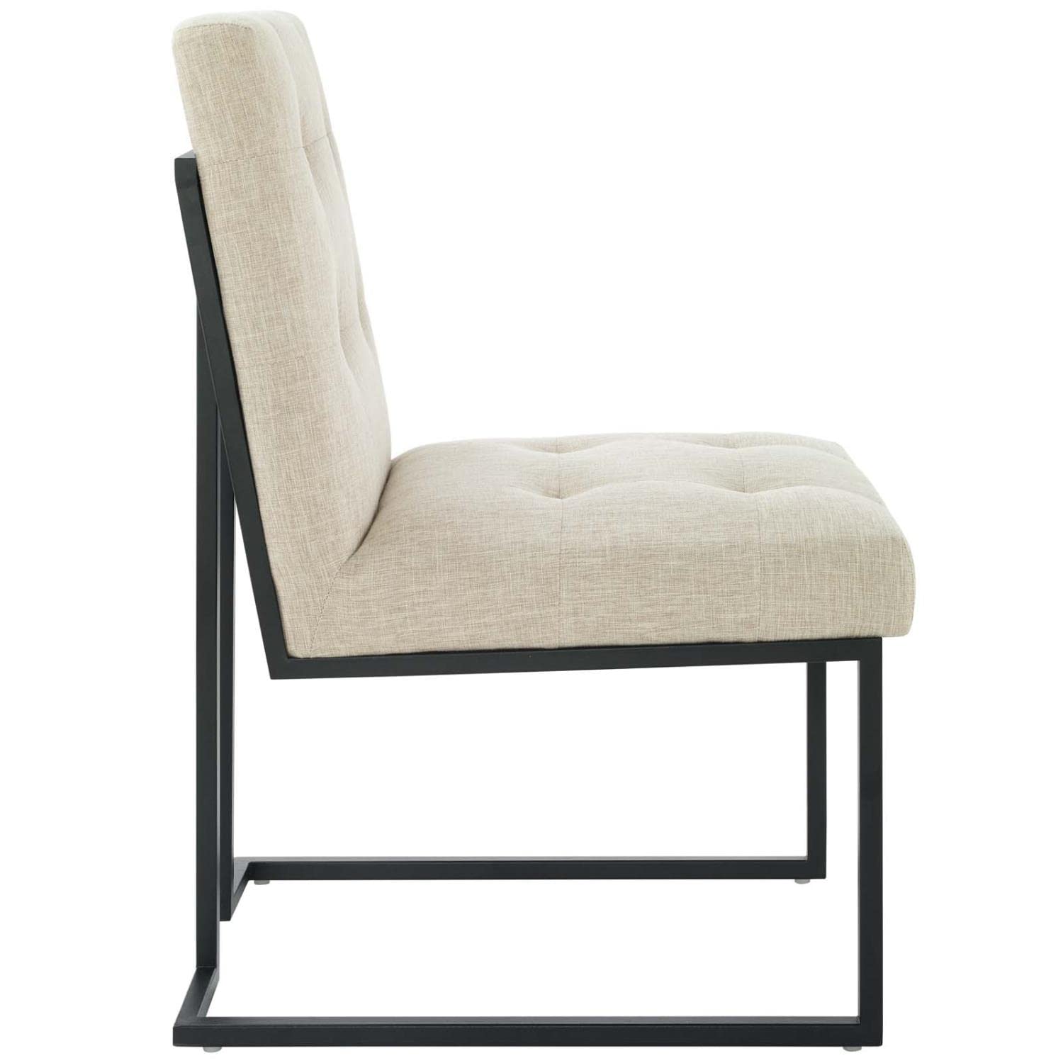barstools | CasaFoyer Privy Black Stainless Steel Dining Chair | Elegant Deco Style | Soft Polyester Upholstery | Matte Black Geometric Base | 331 lbs Weight Capacity | Fully Assembled | casafoyer.myshopify.com