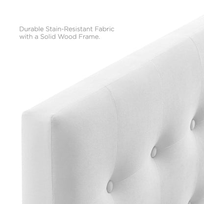 Bed | CasaFoyer Emily Performance Velvet Biscuit Tufted King Headboard | Timeless Charm | Luxurious Feel | Vintage Glamour | Stain-Resistant | Adjustable Height | White | casafoyer.myshopify.com