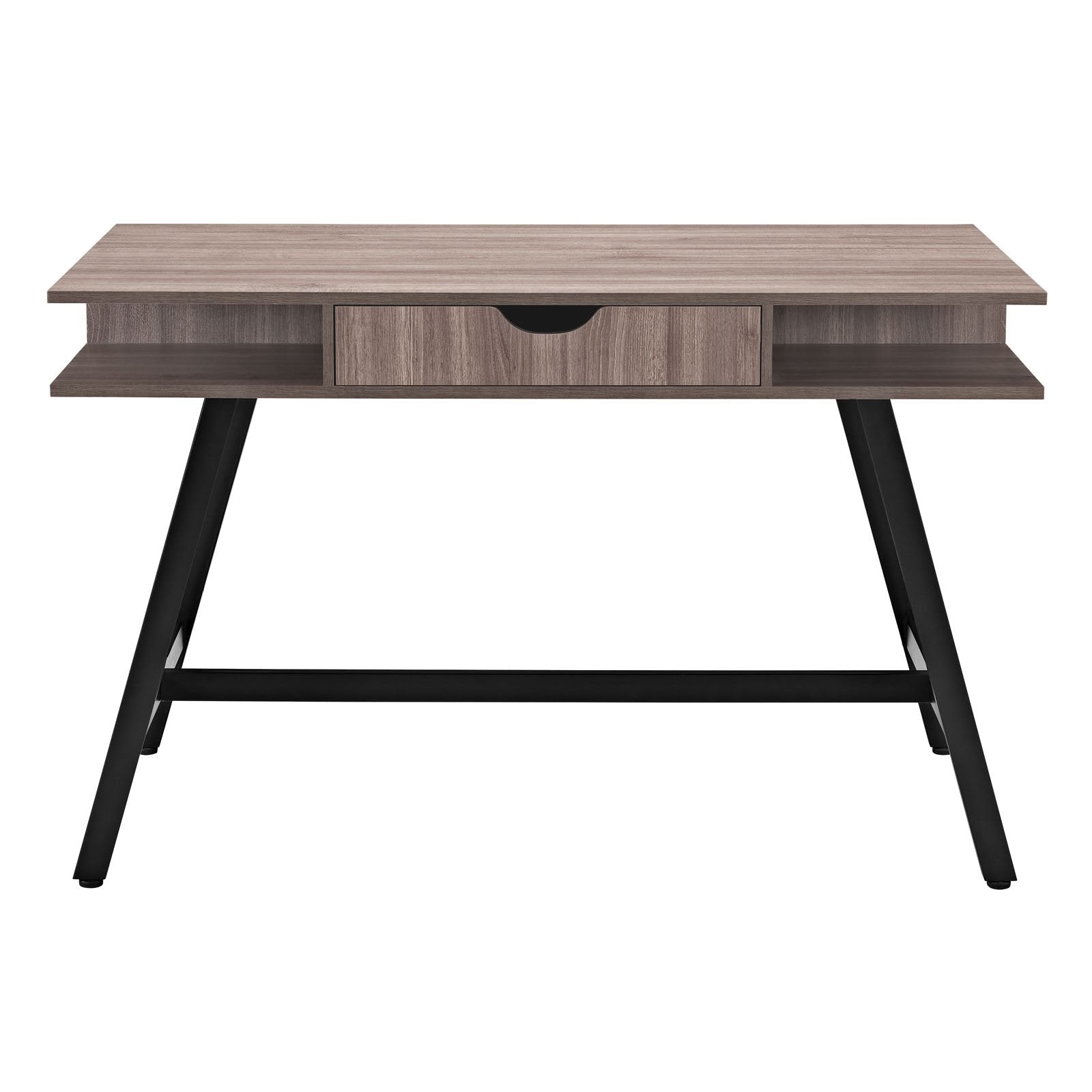 TABLE | Turnabout Desk | Modern Writing Table with Storage | Natural Wood Grain Finish | Adjustable Foot Glides | casafoyer.myshopify.com