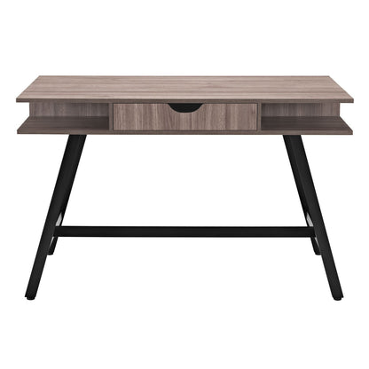 TABLE | Turnabout Desk | Modern Writing Table with Storage | Natural Wood Grain Finish | Adjustable Foot Glides | casafoyer.myshopify.com