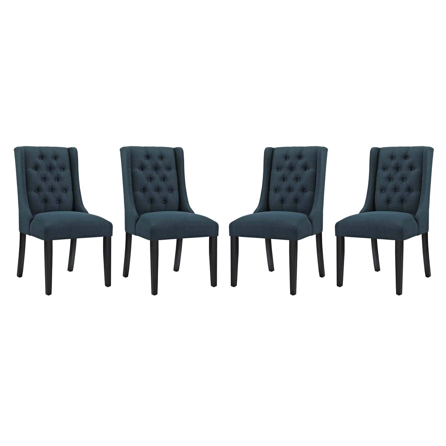 home office desk chairs | CasaFoyer Baronet Dining Chair Set of 4 | Exquisite Button Tufted Design | Premium Fabric Upholstery | Solid Wood Frame | Contemporary Elegance | casafoyer.myshopify.com