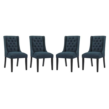home office desk chairs | CasaFoyer Baronet Dining Chair Set of 4 | Exquisite Button Tufted Design | Premium Fabric Upholstery | Solid Wood Frame | Contemporary Elegance | casafoyer.myshopify.com