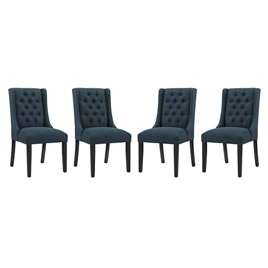 home office desk chairs | CasaFoyer Baronet Dining Chair Set of 4 | Exquisite Button Tufted Design | Premium Fabric Upholstery | Solid Wood Frame | Contemporary Elegance | casafoyer.myshopify.com