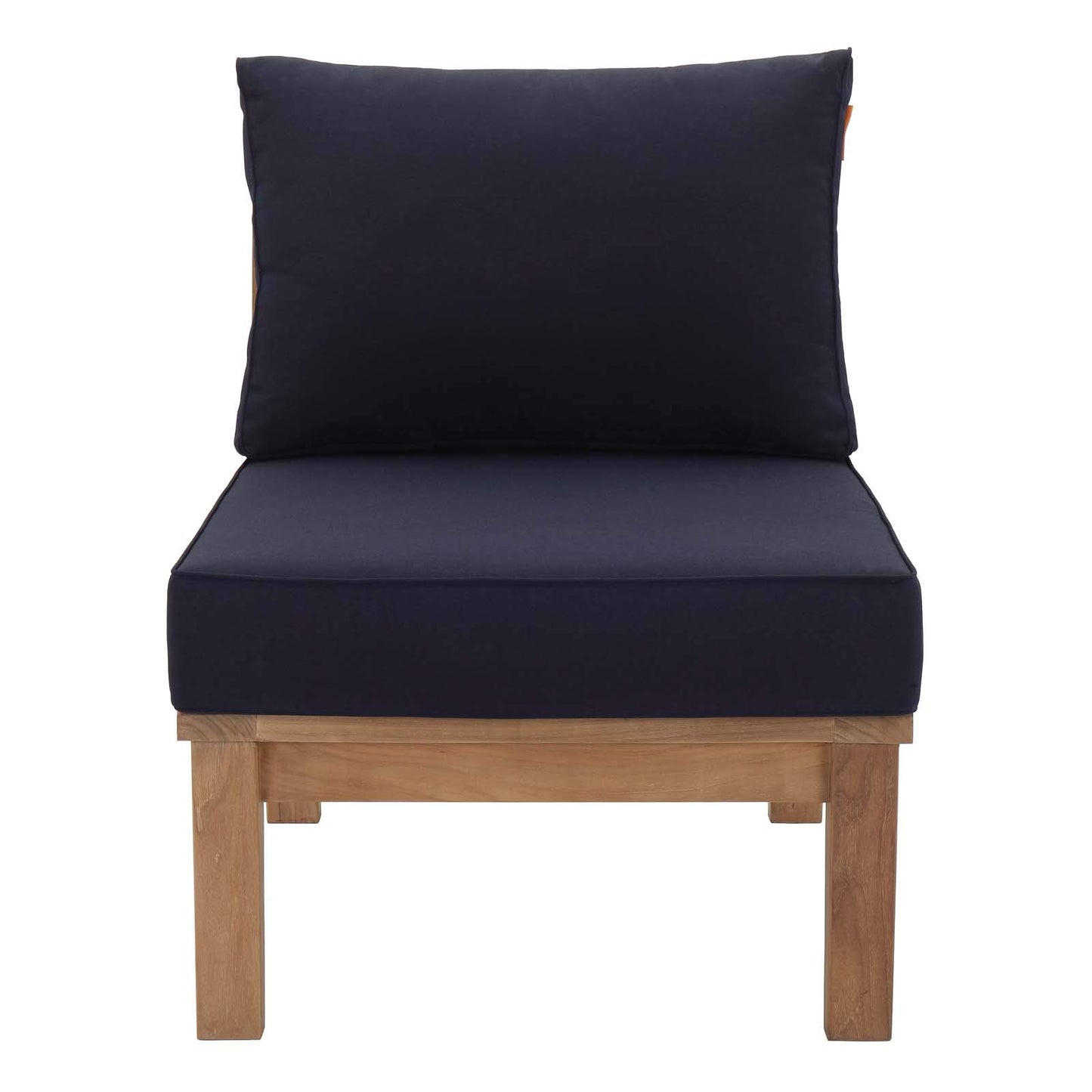 sofas | CasaFoyer Marina Teak Wood Outdoor Patio Armless Sofa Chair | Luxury, Durable, All-Weather Cushions | Modern Design | Easy Assembly | casafoyer.myshopify.com