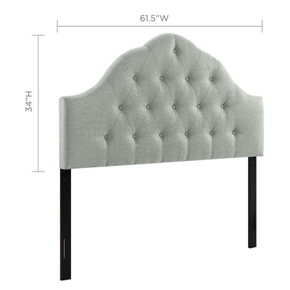 headboards | CasaFoyer  Sovereign Button Tufted Linen Fabric Upholstered Queen Headboard | Luxurious Comfort | Elegant Design | Plush Upholstery | Gray | casafoyer.myshopify.com
