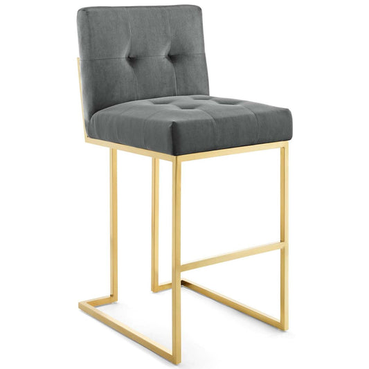 barstools | CasaFoyer Privy Bar Stool | Gold Stainless Steel Base | Performance Velvet Upholstery | Elegant & Durable | Hassle-Free Assembly | 331 lbs Weight Capacity | casafoyer.myshopify.com
