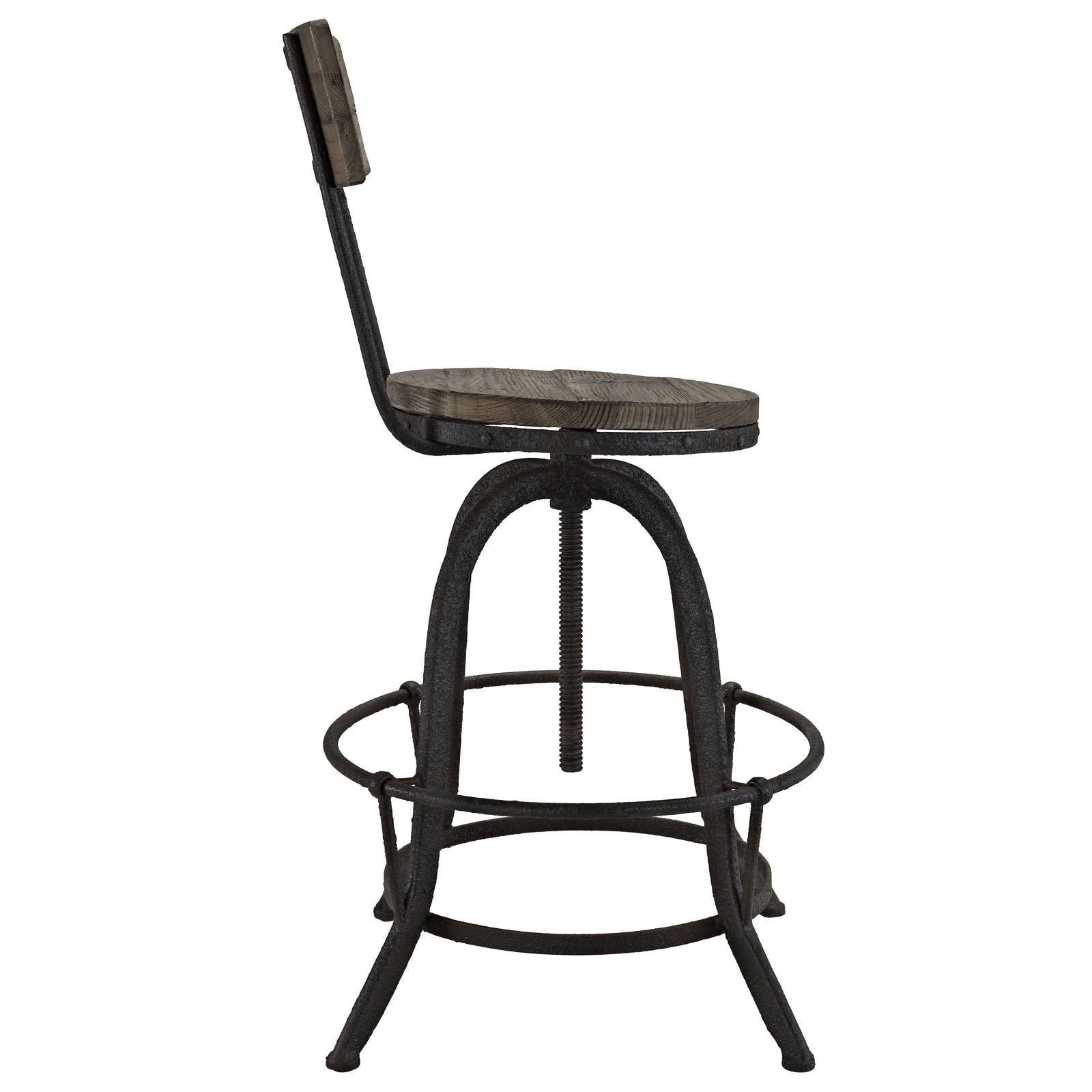 barstools | CasaFoyer Procure Wood Bar Stools | Set of 4 | Metal Frame | Pine Wood Seat & Back | Rustic Aesthetic | Footrest for Support | casafoyer.myshopify.com