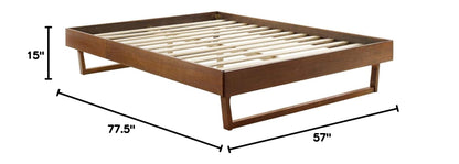 Bed | CasaFoyer Billie Full Platform Bed Frame | Modern Mid-Century Design | Interchangeable Headboards | Sturdy Wood Construction | No Box Spring Needed | 601 lbs Weight Capacity | casafoyer.myshopify.com