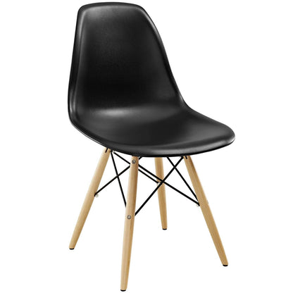 home office desk chairs | CasaFoyer Wood Pyramid Side Chair - Versatile & Stylish | Molded Plastic | Indoor/Outdoor Use | Variety of Bases | Living & Dining Room | Set of 1 | casafoyer.myshopify.com